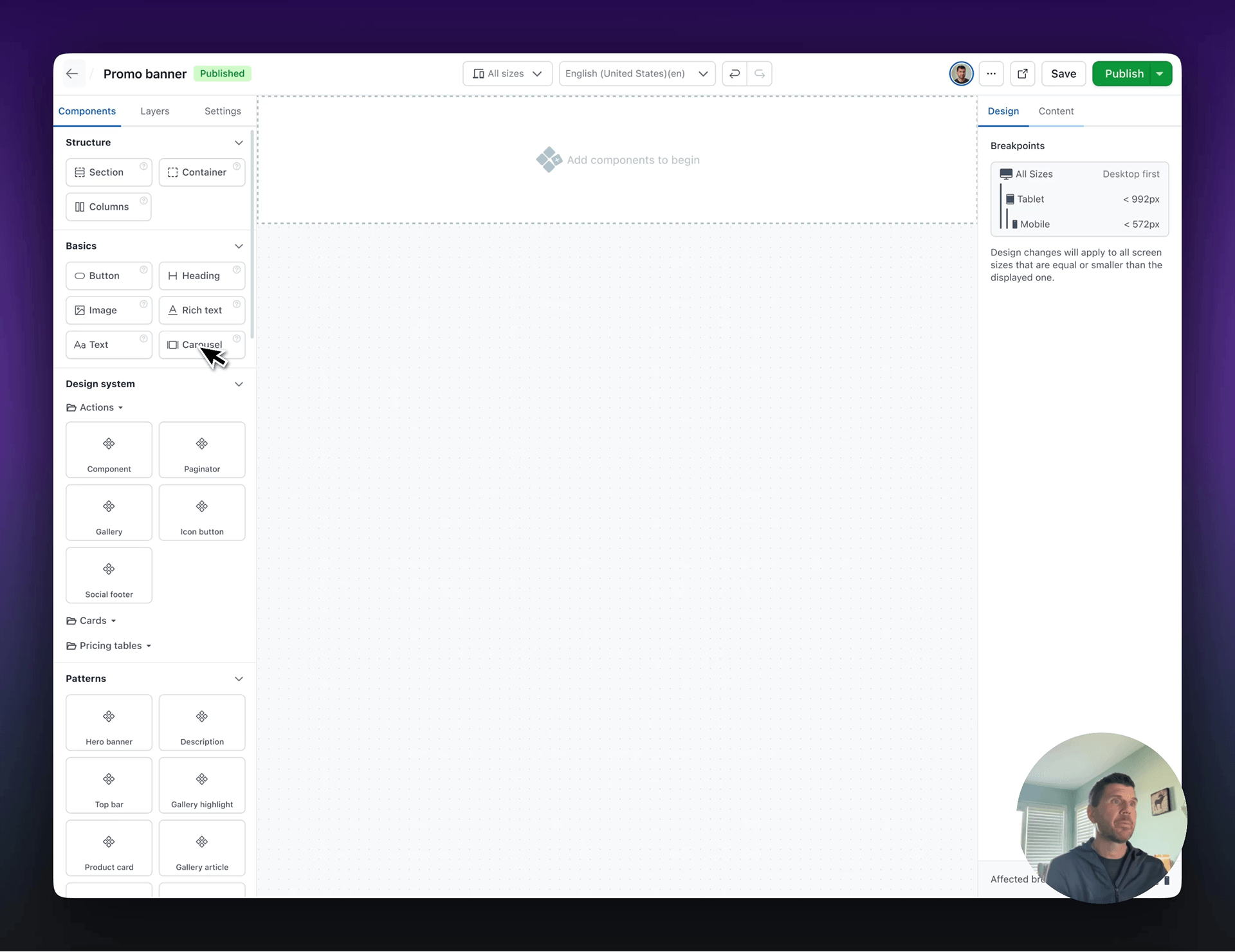 Carousel interaction demo