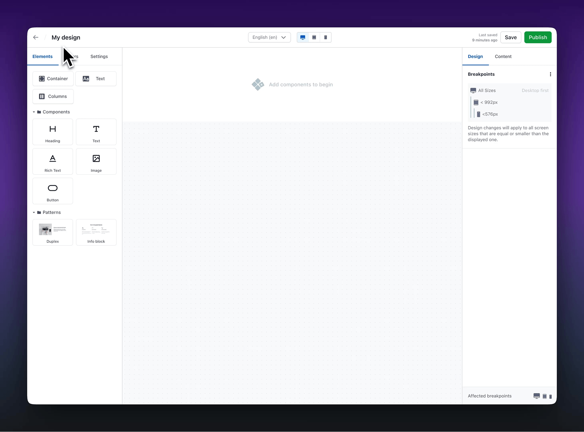 Columns interaction demo