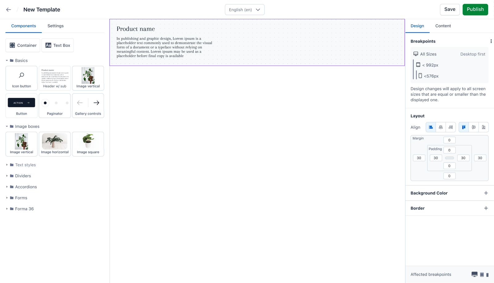 Rough coded prototype for early canvas usability testing
